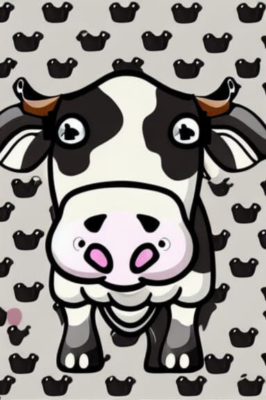 Cute happy cow