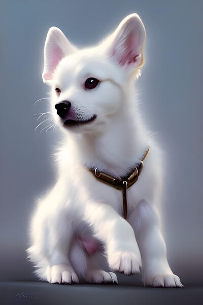 Cute white dog